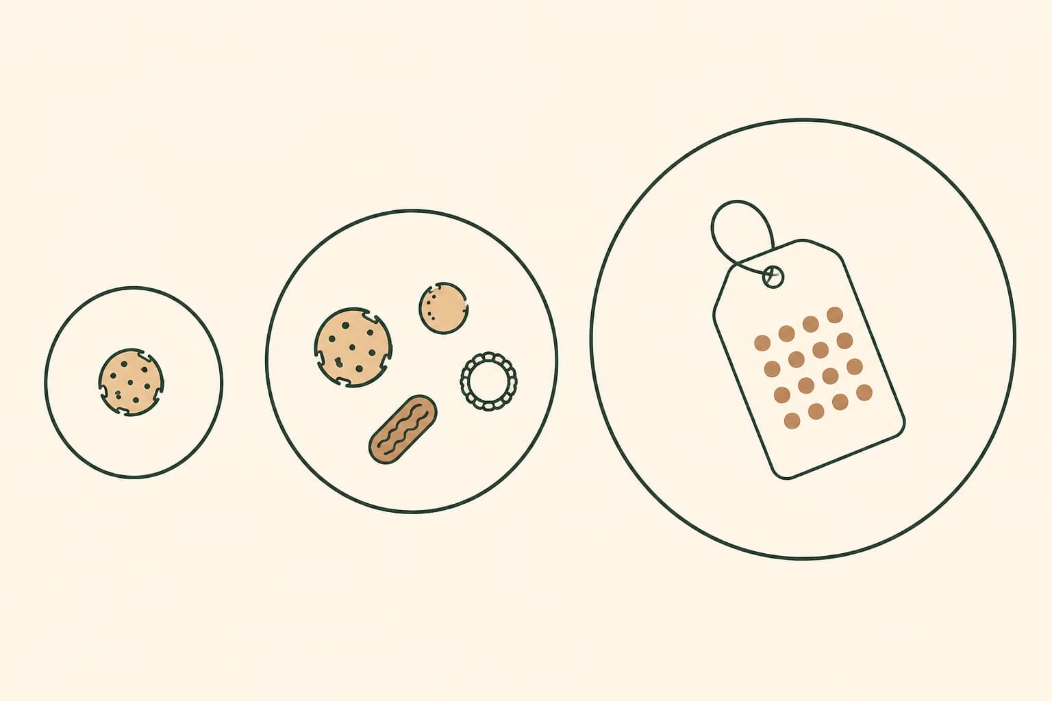 Illustration, die LDL-Cholesterin, Non-HDL-Cholesterin und ApoB als drei Kreise mit zunehmendem Umfang vergleicht