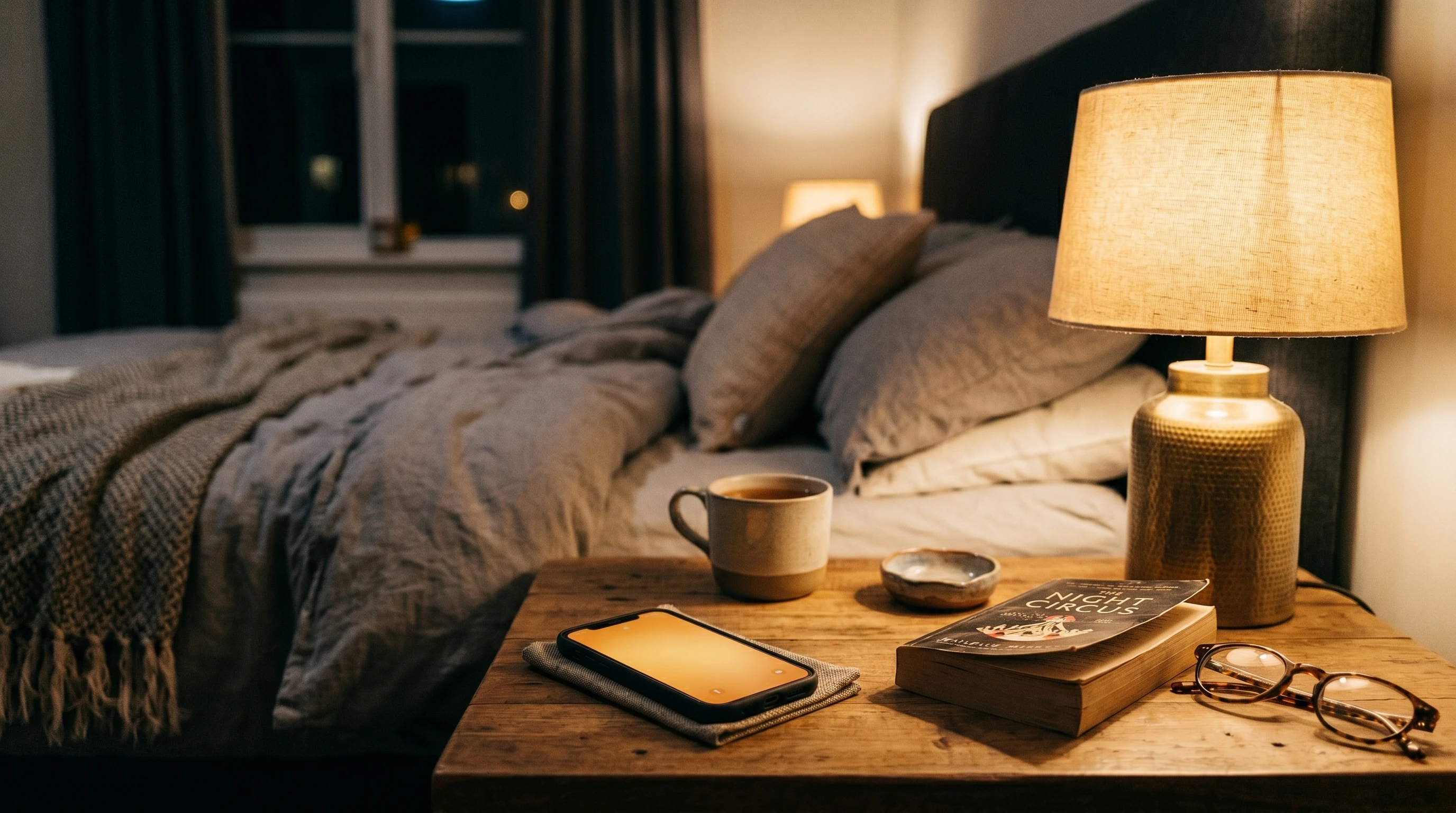 Night mode warm-light screen for reading as a sleep hygiene strategy